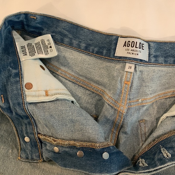 Agolde Parker Shorts Long Size 28 - Picture 3 of 3